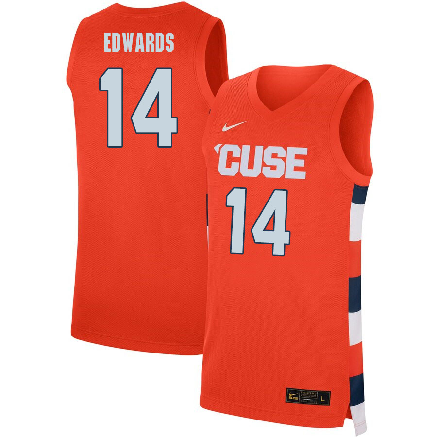 2020 Men #14 Jesse Edwards Syracuse Orange College Basketball Jerseys Sale-Orange